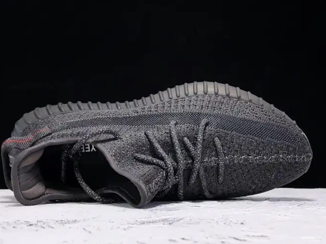 Boost Black - Yeezy Static (Reflective) Adidas V2 FU9007 350 0505